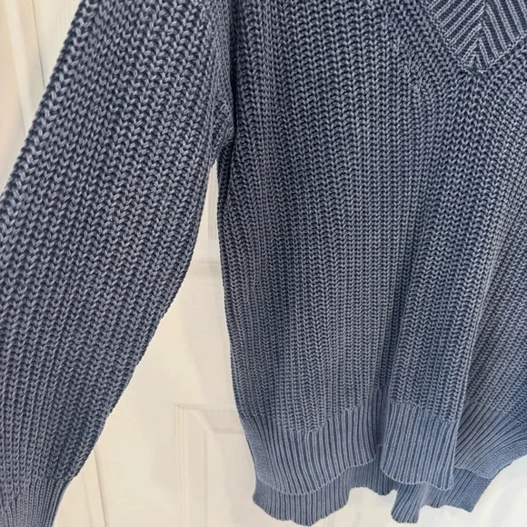 Aerie NWT Oversized Sweater Cotton Blue - Picture 5 of 7